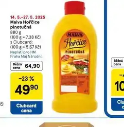 Tesco Malva hořčice plnotučná nabídka