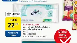 Tesco Linteo baby dětské vlhčené ubrousky nabídka