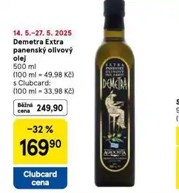 Tesco Demetra extra panenský olivový olej nabídka