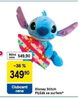Tesco Disney stitch plyšák se surfem nabídka