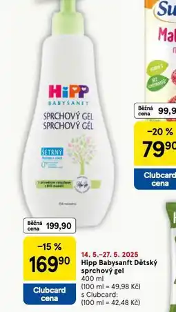 Tesco Hipp babysanft dětský sprchový gel nabídka