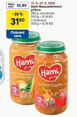 Tesco Hami masozeleninový příkrm nabídka