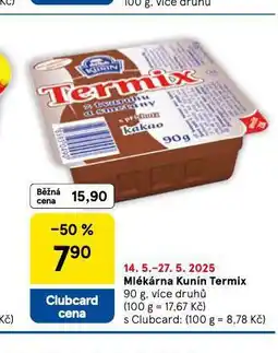 Tesco Kunín termix nabídka