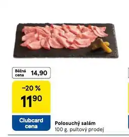 Tesco Polosuchý salám nabídka