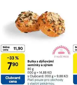 Tesco Bulka s dýňovými semínky a sýrem nabídka