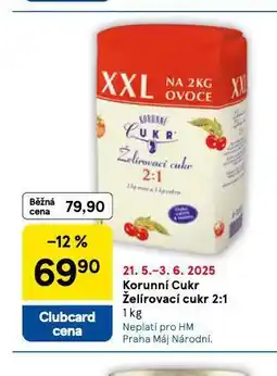 Tesco Korunní cukr želírovací 2:1 nabídka