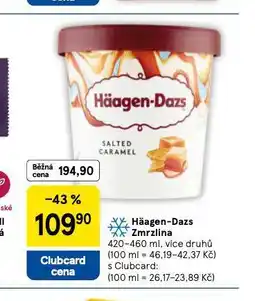 Tesco Häagen dazs zmrzlina nabídka