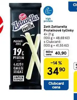 Tesco Zott zottarella proteinové tyčinky nabídka