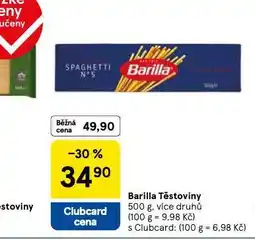 Tesco Bartilla těstoviny nabídka
