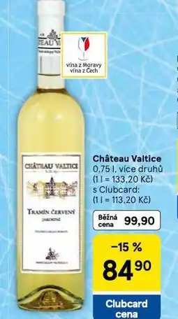 Tesco Chateau valtice nabídka