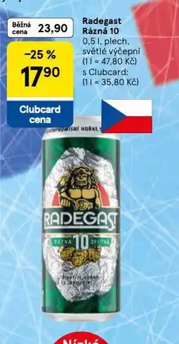 Tesco Pivo radegast rázná 10 nabídka
