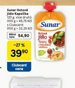 Tesco Sunar hotové jídlo kapsička nabídka