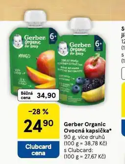 Tesco Gerber organoc ovocná kapsička nabídka