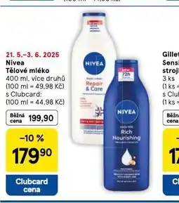 Tesco Nivea tě lové mléko nabídka