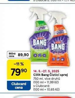 Tesco Cillit bang čistící sprej nabídka