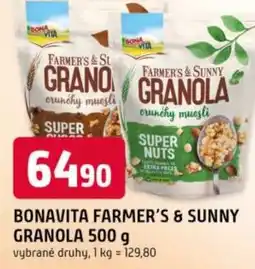 Trefa BONAVITA Farmer's & Sunny granola nabídka
