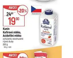 Globus Kunín acidofilní mléko nabídka
