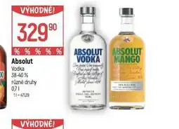 Globus Absolut vodka nabídka