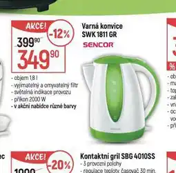 Globus Sencor varná konvice nabídka