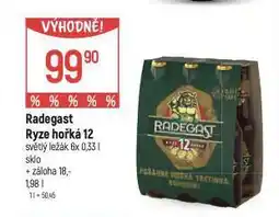 Globus Pivo radegast ryze hořká 12 nabídka