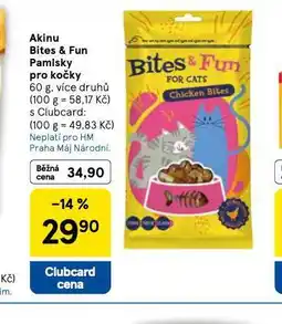 Tesco Akinu pamlsky pro kočky nabídka