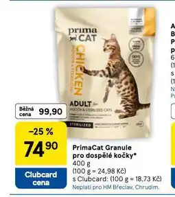 Tesco Primacat granule pro dospělé kočky nabídka