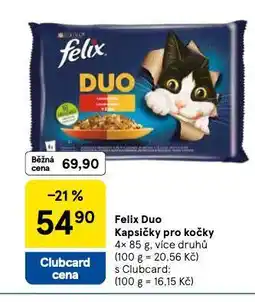 Tesco Felix duo kapsičky pro kočky nabídka