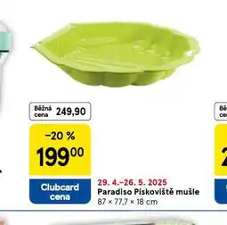 Tesco Paradiso pískoviště mušle nabídka
