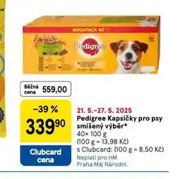 Tesco Pedigree kapsičky pro psy nabídka