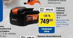 Tesco Daewoo lithiová baterie nabídka