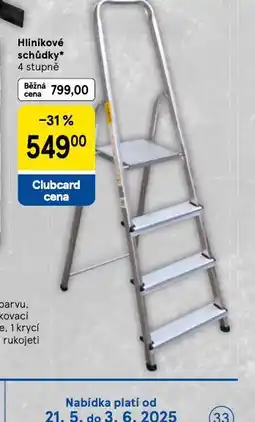 Tesco Hliníkové schůdky nabídka