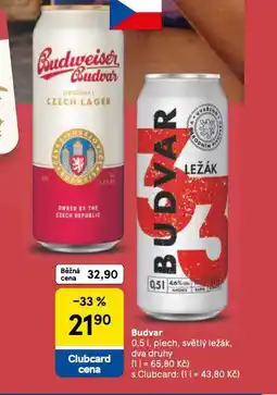 Tesco Pivo budvar 33 nabídka