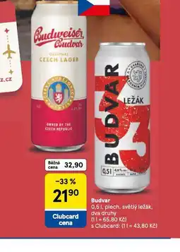Tesco Pivo budweiser budvar original nabídka