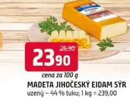 Terno Madeta Jihočeský eidam 44% plátky 100g nabídka