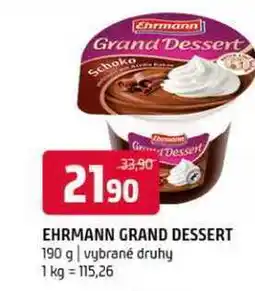 Terno Ehrmann Dezert se šlehačkou 190g, vybrané druhy nabídka