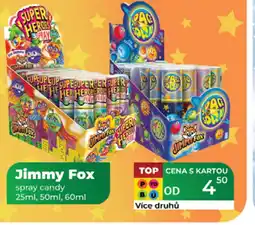 Tamda Foods Jimmy Fox spray candy nabídka