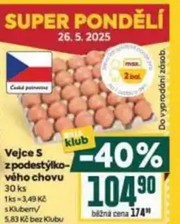 Billa Vejce S zpodestýlko- vého chovu nabídka