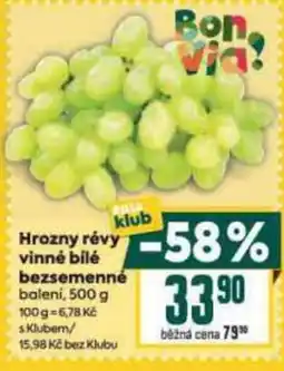Billa Hrozny révy vinné bílé bezsemenné nabídka