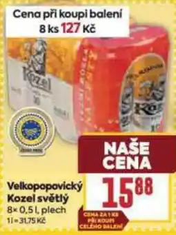 Billa Velkopopovický Kozel světlý nabídka