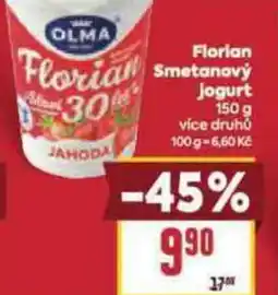 Billa OLMA Florian Smetanový Jogurt nabídka
