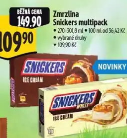 Albert Zmrzlina Snickers multipack nabídka