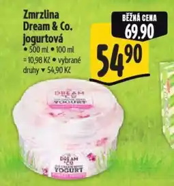 Albert Zmrzlina Dream & Co. jogurtová nabídka