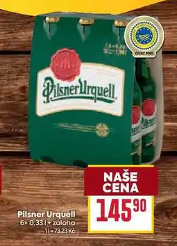 Billa Pilsner Urquell 6× 0,33l nabídka