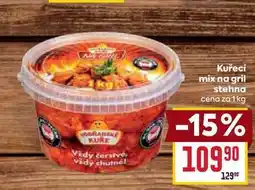 Billa Kuřecí mix na gril stehna cena za 1kg nabídka