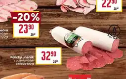 Billa Polický uherák z pultu lahůdek cena za 100g nabídka