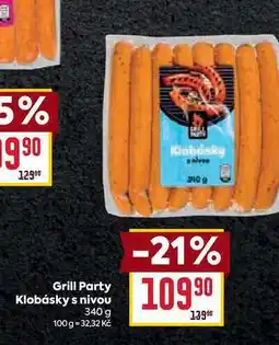 Billa Grill Party Klobásky s nivou 340 g nabídka