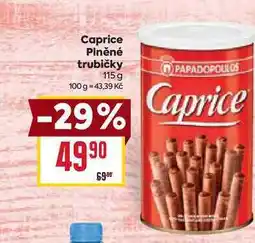 Billa Caprice Plněné trubičky 115 g nabídka