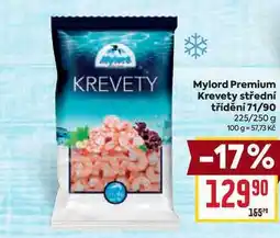 Billa Mylord Premium Krevety střední třídění 71/90 225/250 g nabídka