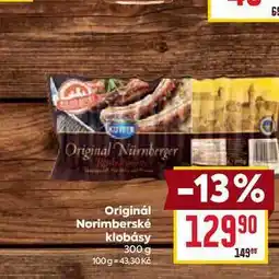Billa Originál Norimberské klobásy 300 g nabídka