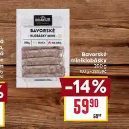 Billa Bavorské miniklobásky 200 g nabídka
